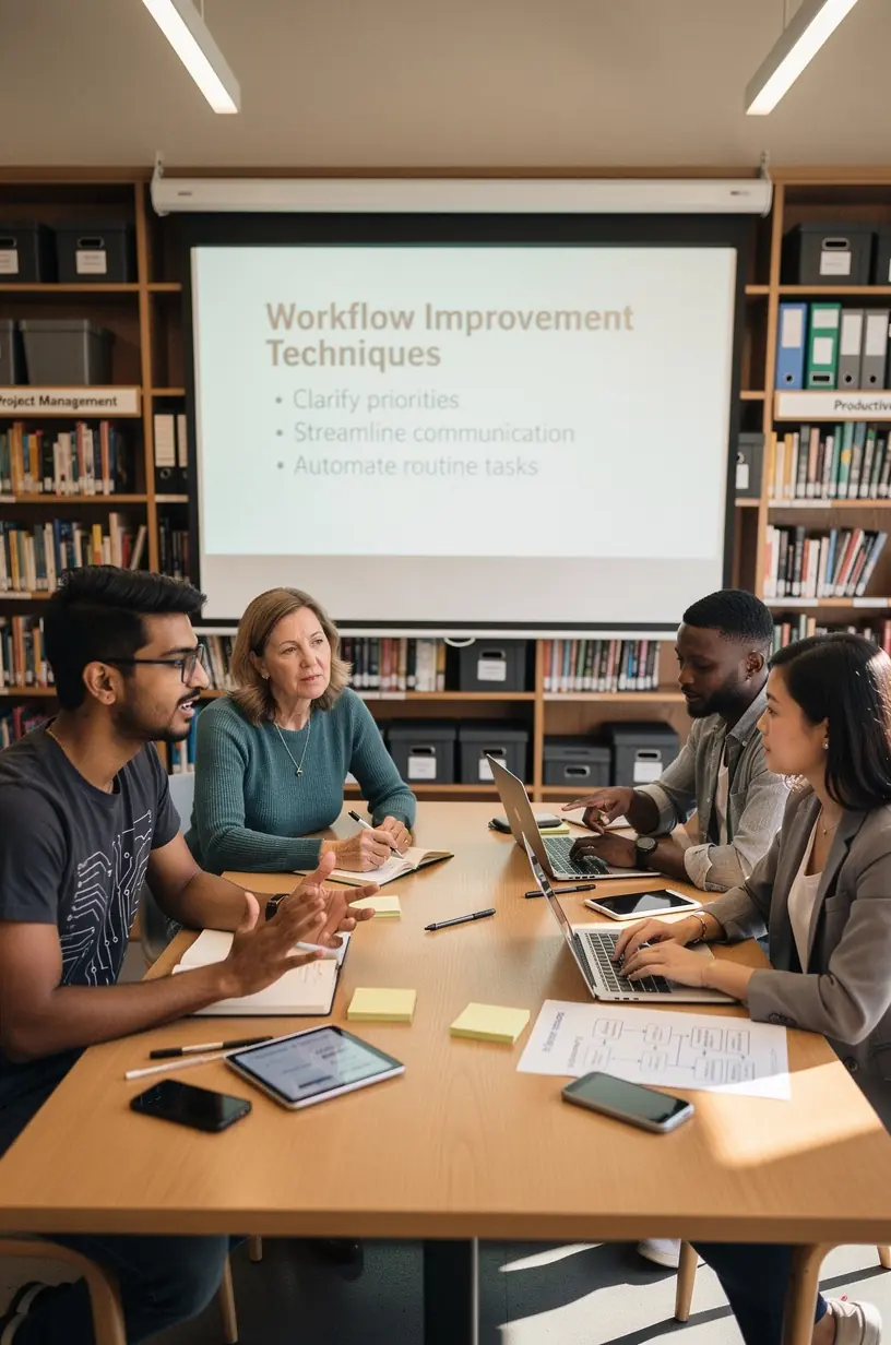 Screenshot of a productivity dashboard highlighting key performance indicators and automation triggers.